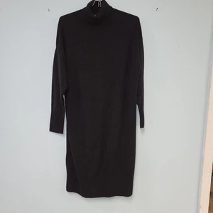Vestido Suéter INC International Concepts Talla M Negro Cuello Alto Manga 3/4 Rodilla - Imagen 1 de 7