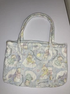 Rare  VTG Daisy Kingdom Bears rabbit blue Quilted small Tote Bag star balloons   - Picture 1 of 7
