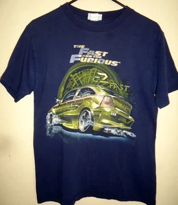 The Fast & The Furious Y2k Boys T-shirt. Universal Studios TM Size Large Navy - Picture 1 of 5