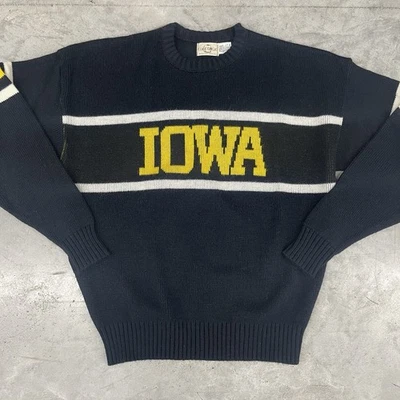 Suéter De Colección 1984 Iowa Hawkeyes XL Cliff Engle Para Hombres Negro Amarillo Lana Foto 1 de 4