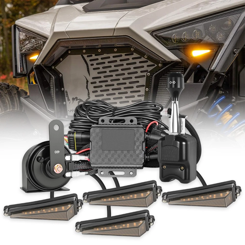 Kit de señal de giro legal para Kawasaki Teryx 750 800 UTV bocina Plug & Play 12V Foto 1 de 4