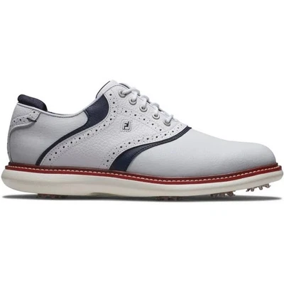 Novos Sapatos de Golfe FootJoy Coastal Traditions WHT/NVY/RED 09.0 W (Temporada Anterior - Imagem 1 de 2