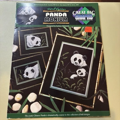 Panda Cross Stitch Pattern Booklet Panda Monium Great Big Graphs - Image 1 of 2