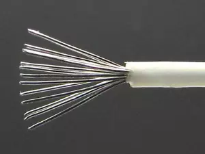 Cable de audio de teflón plateado puro 9999 29AWG brazo de tono cable hágalo usted mismo - Imagen 1 de 1