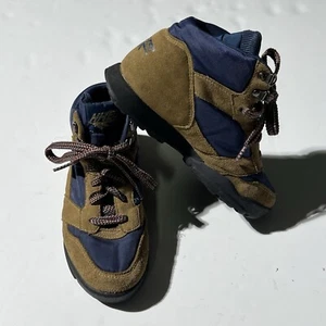 Vintage Hi-Tec Pecos braun blau Größe 7 Schnürleder Wanderschuhe Stiefel - Bild 1 von 16