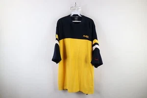 Vintage 90s Fubu Sports Herren 3XL Striped Spell Out Ribbed Knit Baggy Fit T-Shirt - Bild 1 von 16