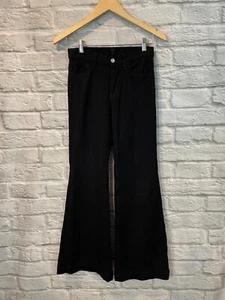 Neu ohne Etikett 7 For All Mankind Ginger schwarz Stretch Ponte Strick Schlaghose Gr. 25 - Bild 1 von 7