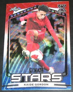 2022 Leaf Metal Stars Kaide Gordon Red White & Blue Wave # 1/4 RC Rookie - Picture 1 of 2