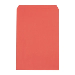 Red Paper Bags 500 Flat Retail Sales Merchandise 6 ¼" x 9 ¼" Small - Picture 1 of 8