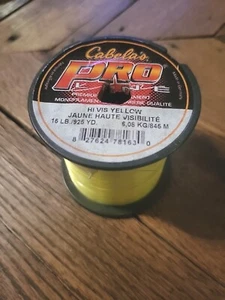 Cabelas Pro Line 15lb Yellow Premium Monofilament Fishing Line - Picture 1 of 3