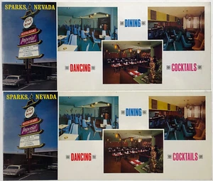 2 Vtg Rice Bowl Restaurant and Imperial Lounge Sparks NV Advertising Postcards - Picture 1 of 2