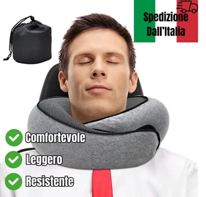 Cuscino Cervicale Ortopedico Da Viaggio per Aerei, Kit in Memory Foam, Materiale - Foto 1 di 7