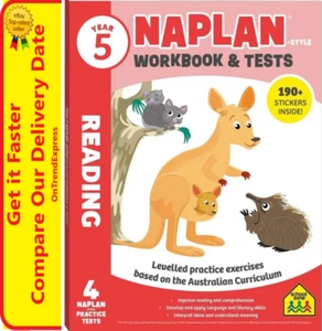 Libro de trabajo de lectura y pruebas de Hinkler estilo NAPLAN de 5 años NUEVO - Imagen 1 de 6