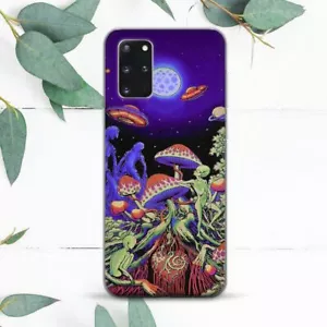 Psychedelic Trippy Mushrooms Aliens Case For Samsung Note 20 S21 S22 S23 S24 FE - Picture 1 of 1
