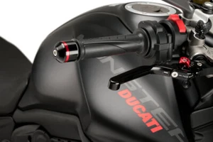 Extremos de barra cortos Puig (con anillo negro) para adaptarse a Ducati Monster 937 (2021 - en adelante - Imagen 1 de 2