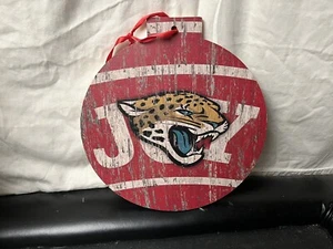 "JACKSONVILLE JAGUARES ADORNO DE NAVIDAD/PLACA MADERA 12""x12""" - Imagen 1 de 5