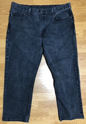 Pantalones de mezclilla vintage descoloridos Glory para hombre talla 40x30 (medidos 40x27) negros buen estado Foto 1 de 4