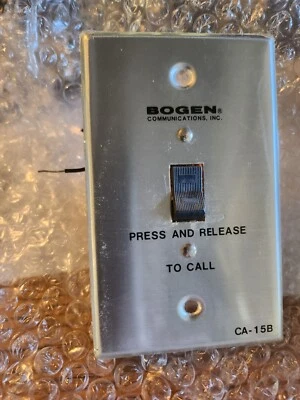 Bogen Communications CA-15B In-Wall Push Button Emergency Call Switch Intercom - Image 1 of 3
