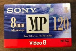 SONY P6-120MPD 8mm Video8 Tape 120 min MP Camcorder Standard Grade Cassette NEW - Picture 1 of 4
