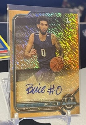 2021-22 Bowman U Boo Buie Orange Shimmer 1st RC Auto Northwestern 23/25 🔥 - Image 1 of 4