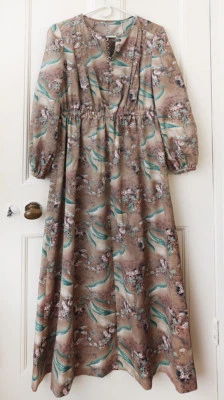 Vestido Vintage Años 70 Retro Mujeres Cóctel Fiesta Noche Boho Maxi Floral Chic Reino Unido 12 Foto 1 de 4