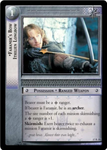 LOTR TCG ROS Rise of Saruman Set Faramir's Bow Ithilien Longbow 17r29 NM/MINT  - Picture 1 of 1