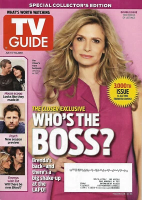 TV Guide Magazine July 5-18 2010 Kyra Sedgwick The Closer 5 Best Covers Ever - Image 1 of 2