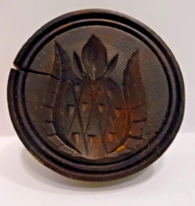 Antique Wooden Pineapple Butter Mould Press 4.5” Primitive Rare - Picture 1 of 8