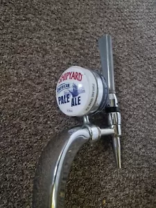 USED SHIPYARD PALE ALE round fish eye beer Pump badge lens - Picture 1 of 4