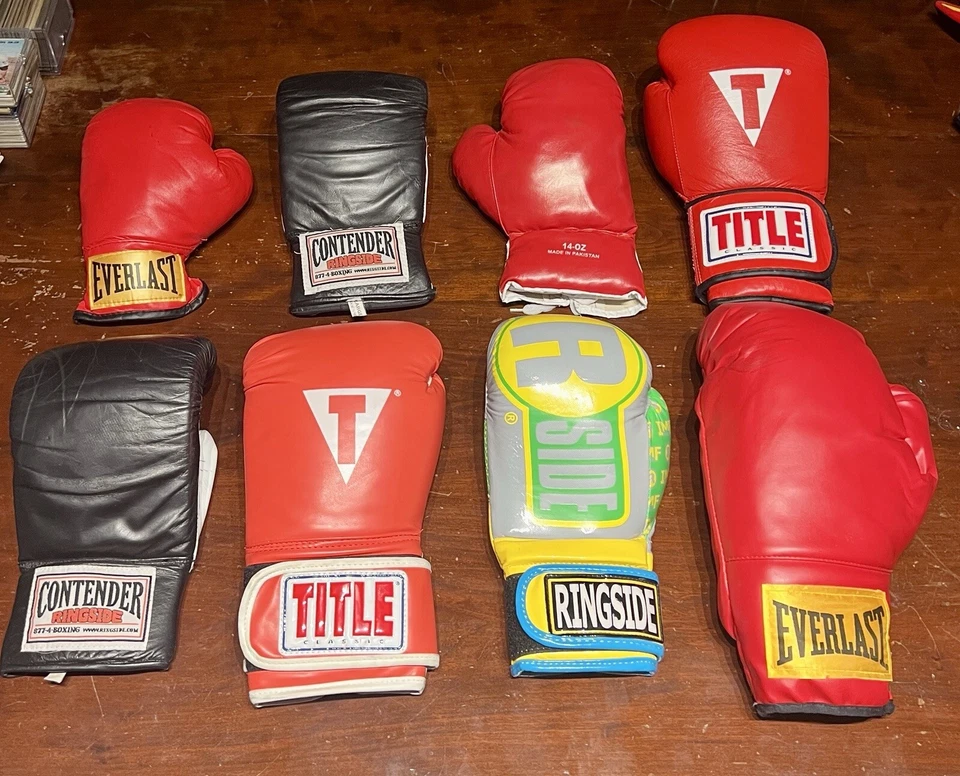 LOT OF 8 VINTAGE BOXING GLOVES - Mix Of Gloves Great For Signatures / Man Room! - Image 1 of 4