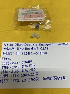 OEM SUZUKI Power Valve Rod Bushing Clip RM80/RM125/RM250  (12686-01B00) AHRMA - Picture 1 of 3