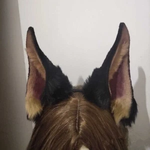 Dobermann Hund Shiba Ohr Haarreif schwarz Stirnband Kopfbedeckung für Cosplay Zubehör - Bild 1 von 6