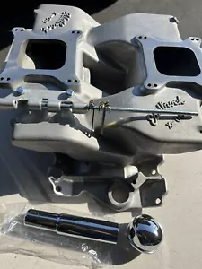 Edelbrock X-C8 SBC Cross Ram Manifold W/Linkage - Picture 1 of 8