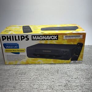 Magnavox NEW OPEN BOX VCR VHS Player Cassette Recorder w/ Remote VRA2IIAT