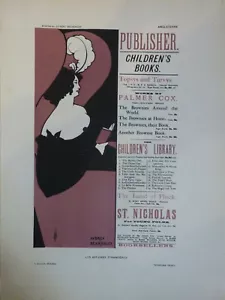 1896 LES AFFICHES ETRANGERES AUDREY BEARDSLEY ANGLETERRE 1 LITHOGRAPHIE - Imagen 1 de 2