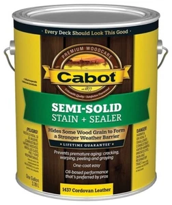 Cabot Deck and Siding Stain, Natural Flat, Cordovan Brown #1437 (One Gallon) - Picture 1 of 1