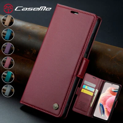 Para Xiaomi Redmi Note 12/12s/12 Pro+ Funda Cartera Cuero Portatarjetas Cubierta Abatible Foto 1 de 4