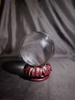 4" Sphère de quartz transparente transparente boule de cristal énergie Reiki W support piscines lumière