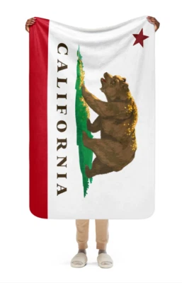 California Flag Blanket (CA Flag Sherpa Blanket) - Image 1 of 4