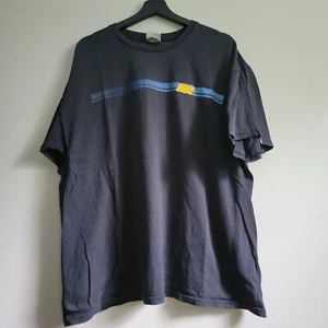 Nike Platinum Tag Size XL Black with Blue Stripes & Gold Embroidered Spell Out - Picture 1 of 7