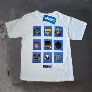 FORTNITE Game Epic Games Graphic Cotton T-Shirt White Tee Big Kids Sz M NWT - Picture 1 of 10