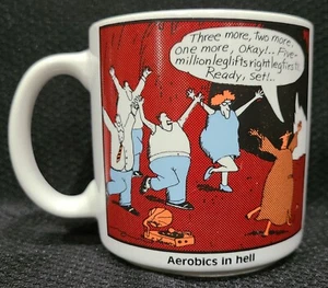 The Far Side "Aerobics In Hell" Coffee Mug by OZ - Gary Larson - Picture 1 of 6