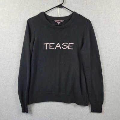 Victoria's Secret тизер с надписью черный длинным рукавом вязаный свитер женщин средний - Изображение 1 из 4