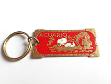 Vintage Keychain Bronze Acuario Zodiac Spain