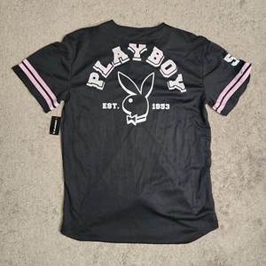 Playboy '53 schwarz Baseball Trikot Herren Medium Bunny Logo selten Vintage Style - Bild 1 von 7