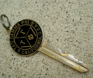 RARE Vintage INAUGURAL 1968 TAU GAMMA PHI Fraternity California Key Numbered - Bild 1 von 5