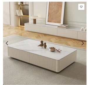 Abigail Rectangle Coffe Table Sintered Stone  - Picture 1 of 7