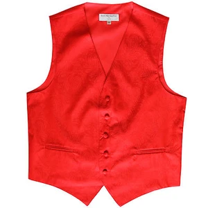 Nuevo Para hombres Vesuvio Napoli Calce Ajustado Cachemira Esmoquin Chaleco Chaleco Solo Rojo Boda - Imagen 1 de 4