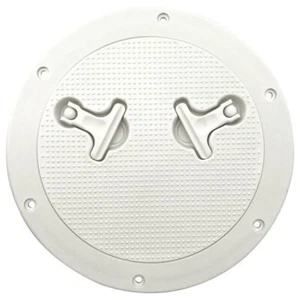 Boat Deck Hatch with Detachable Hatch Cover,8 inch White Double hold Deck cover - Picture 1 of 6