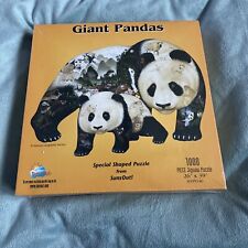 SunsOut Giant Pandas 1000 Piece Special Shape  Puzzle Panda Bears 26x39 New